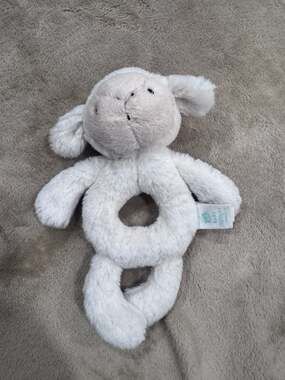 Jellycat Bashful Lamb Plush Baby Ring Rattle